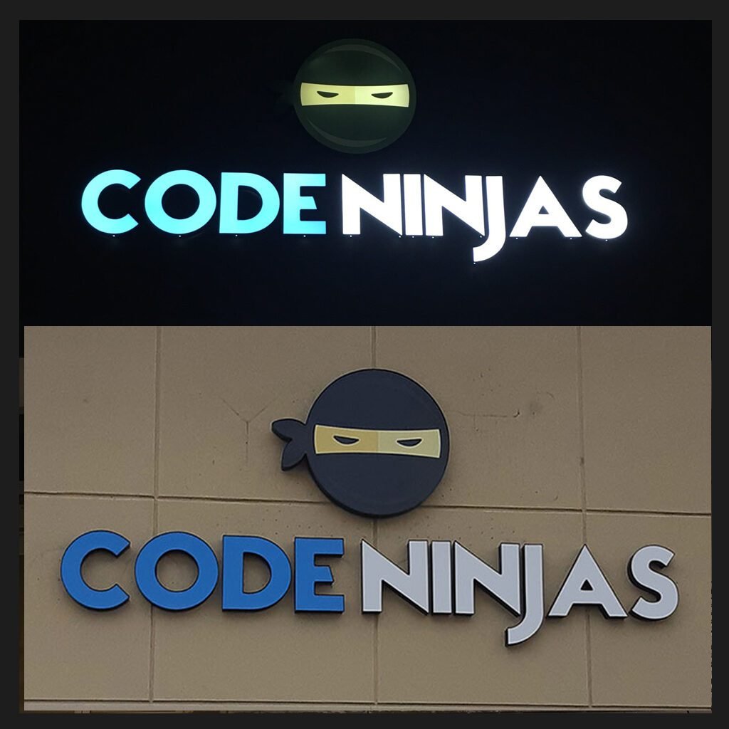 Illuminated sign boxes and letters