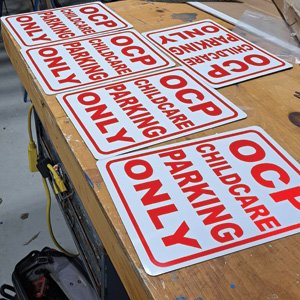 Parking lot signs